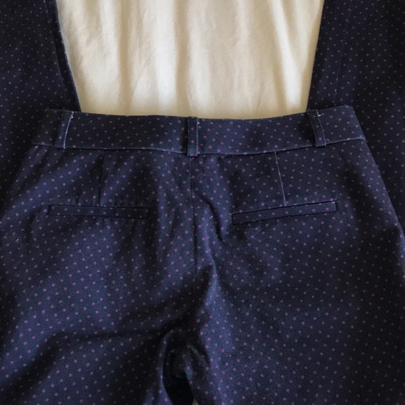 Banana Republic Sloan Pants, Navy blue with pink polka dots - Picture 4 of 5